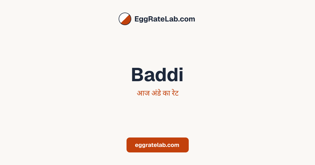आज Baddi में अंडे का रेट - लाइव बाजार कीमतें और रुझान