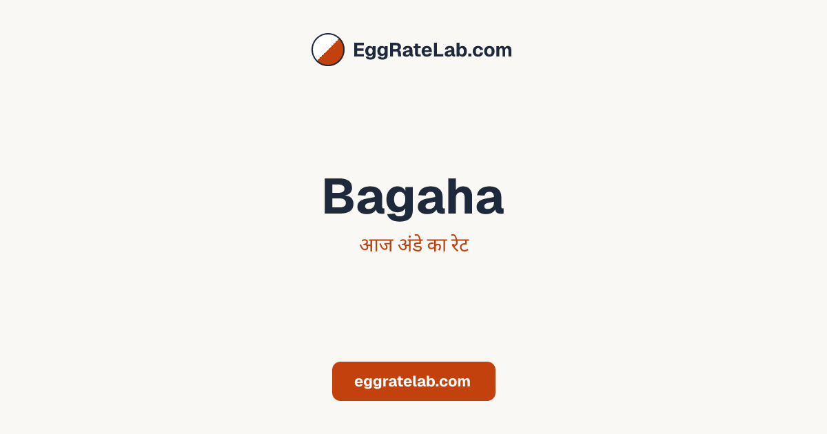 आज Bagaha में अंडे का रेट - लाइव बाजार कीमतें और रुझान