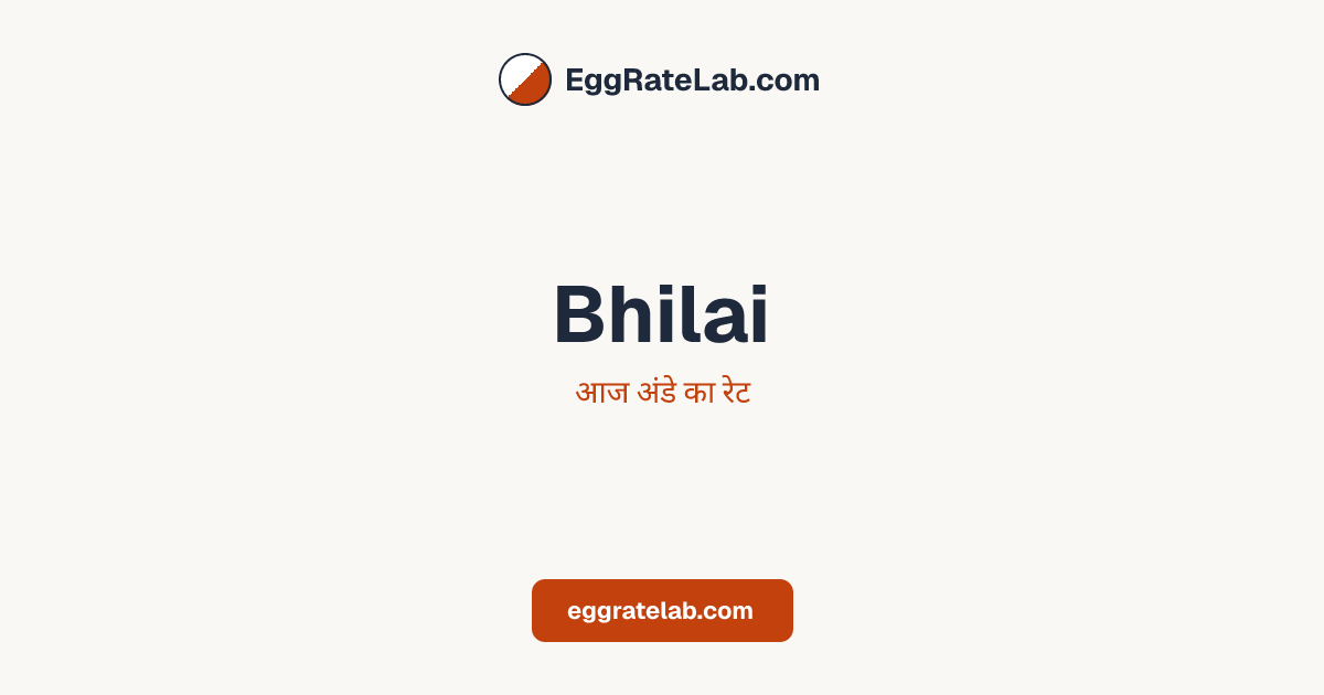 आज Bhilai में अंडे का रेट - लाइव बाजार कीमतें और रुझान