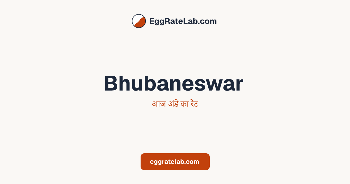 आज Bhubaneswar में अंडे का रेट - लाइव बाजार कीमतें और रुझान