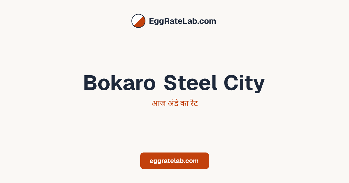 आज Bokaro Steel City में अंडे का रेट - लाइव बाजार कीमतें और रुझान