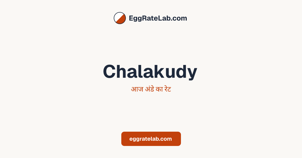 आज Chalakudy में अंडे का रेट - लाइव बाजार कीमतें और रुझान