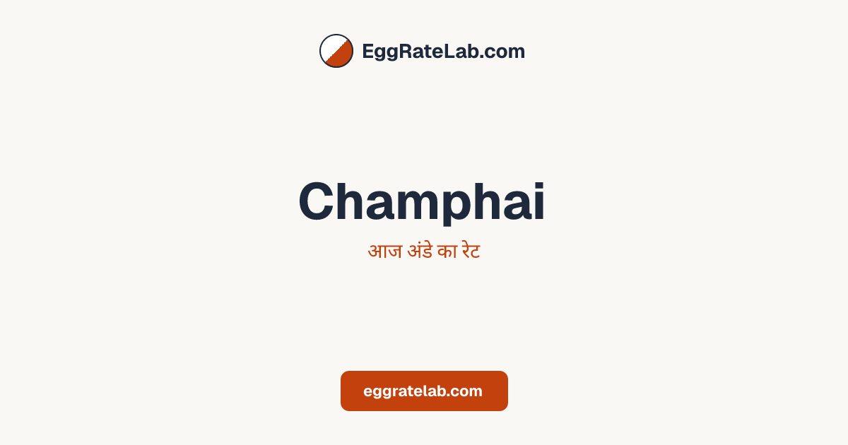 आज Champhai में अंडे का रेट - लाइव बाजार कीमतें और रुझान