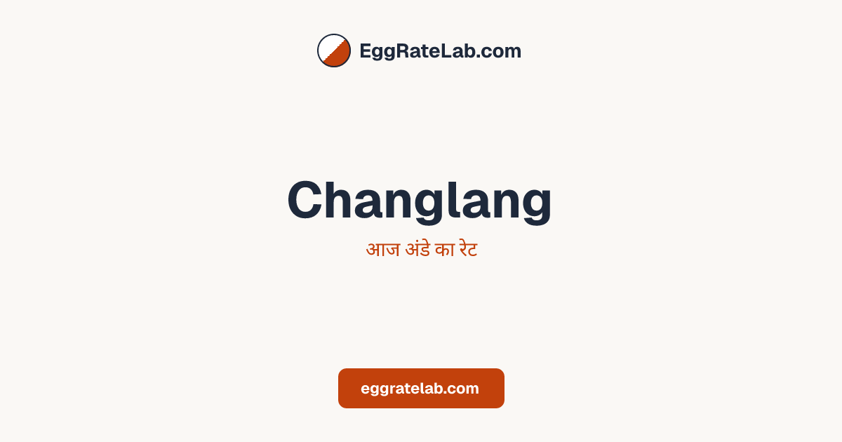 आज Changlang में अंडे का रेट - लाइव बाजार कीमतें और रुझान