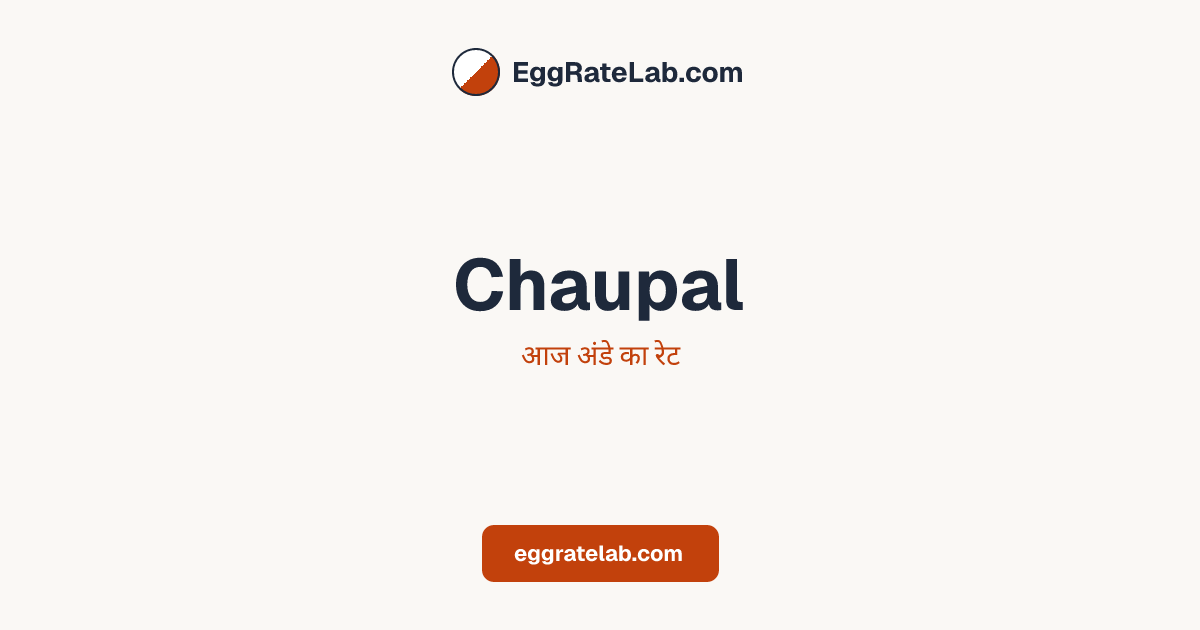 आज Chaupal में अंडे का रेट - लाइव बाजार कीमतें और रुझान