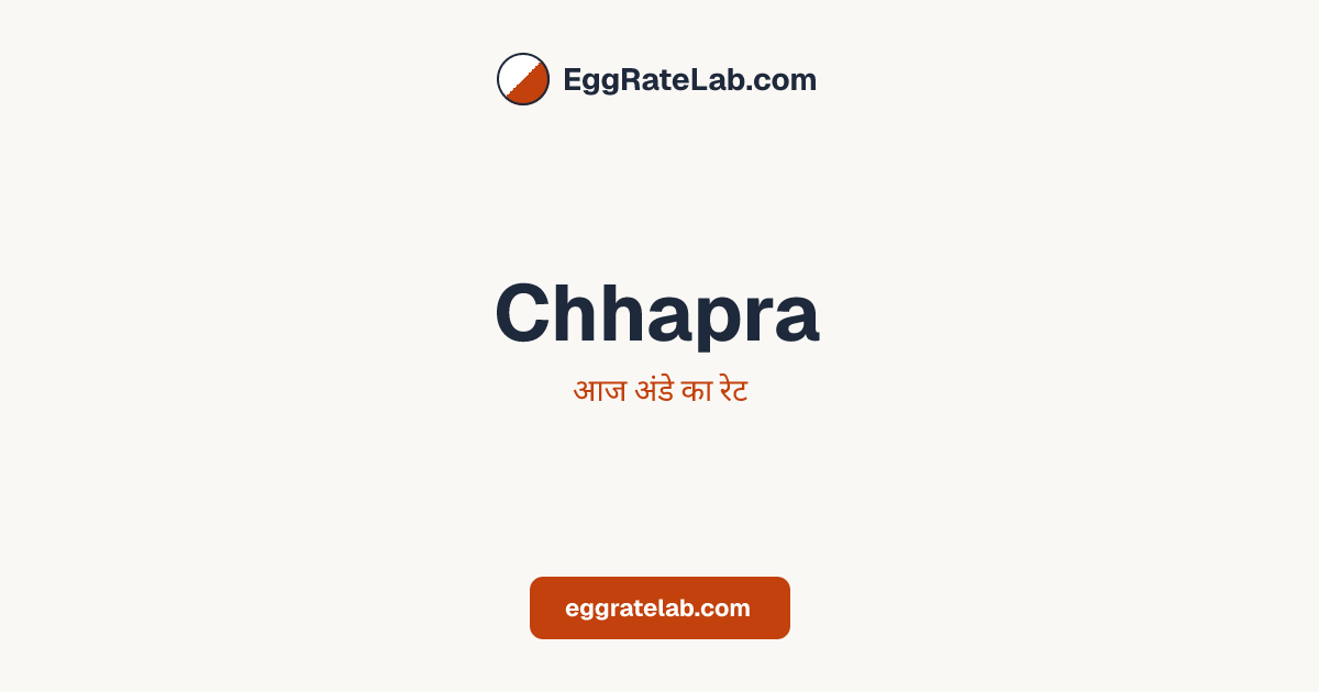 आज Chhapra में अंडे का रेट - लाइव बाजार कीमतें और रुझान