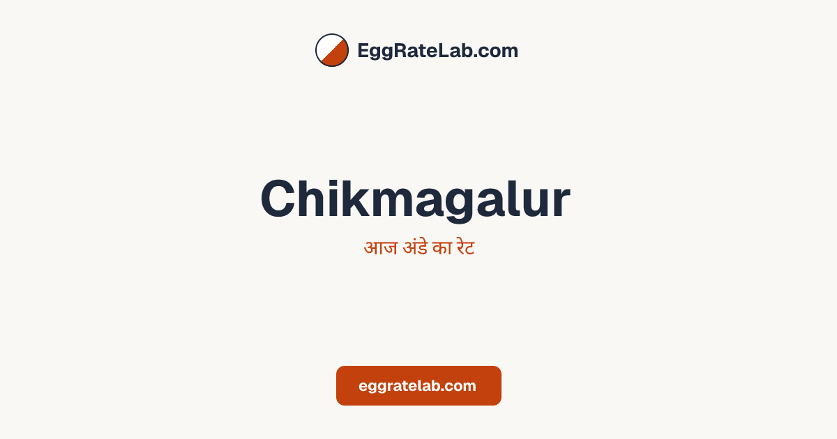 आज Chikmagalur में अंडे का रेट - लाइव बाजार कीमतें और रुझान