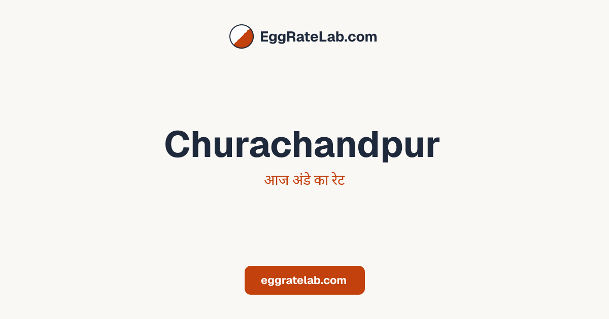 आज Churachandpur में अंडे का रेट - लाइव बाजार कीमतें और रुझान