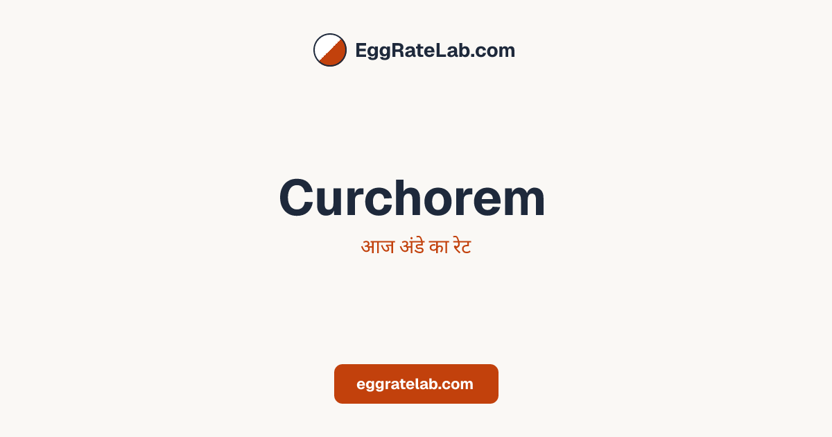 आज Curchorem में अंडे का रेट - लाइव बाजार कीमतें और रुझान