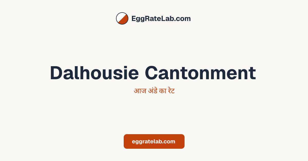 आज Dalhousie Cantonment में अंडे का रेट - लाइव बाजार कीमतें और रुझान