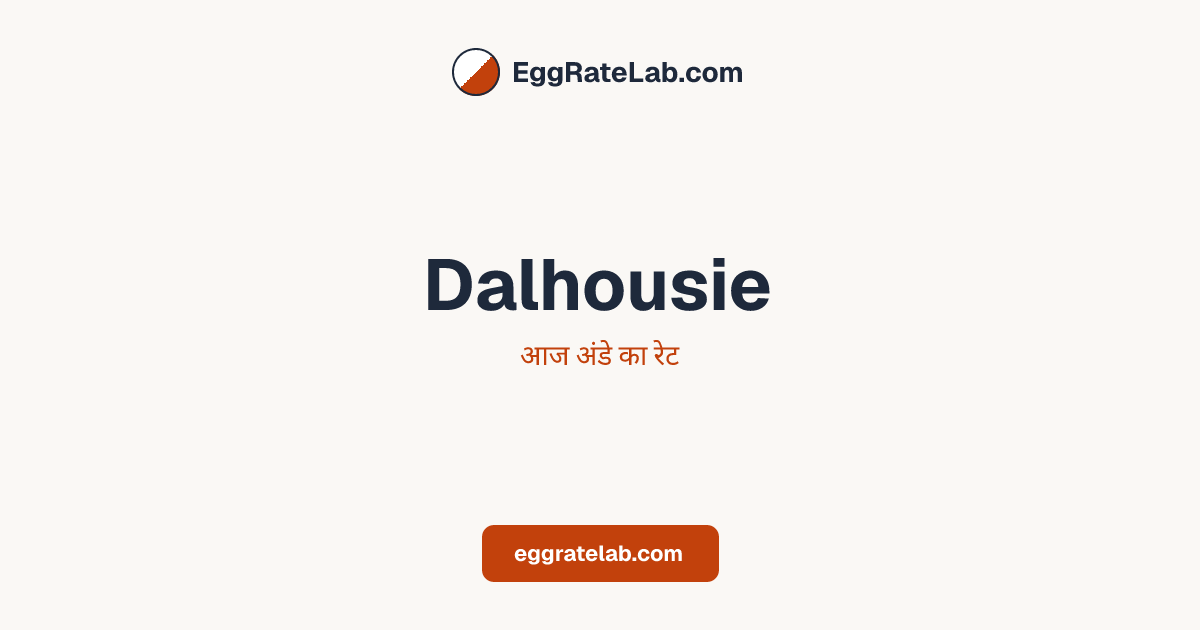 आज Dalhousie में अंडे का रेट - लाइव बाजार कीमतें और रुझान