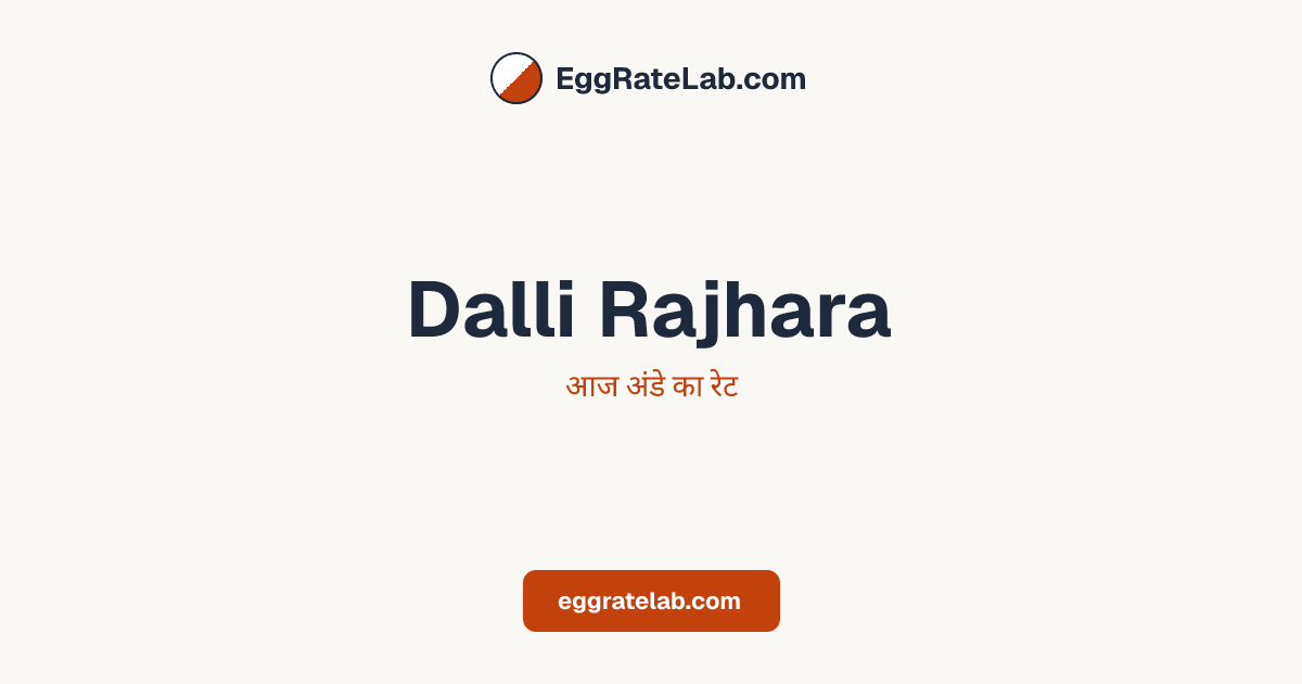 आज Dalli Rajhara में अंडे का रेट - लाइव बाजार कीमतें और रुझान
