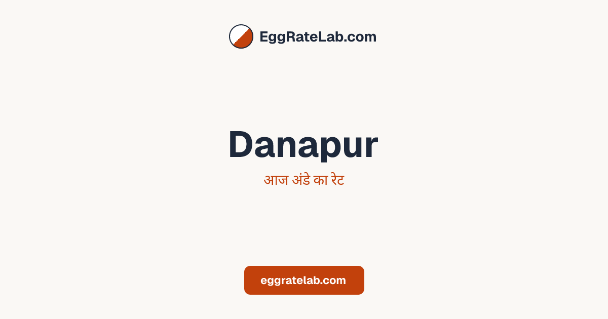 आज Danapur में अंडे का रेट - लाइव बाजार कीमतें और रुझान
