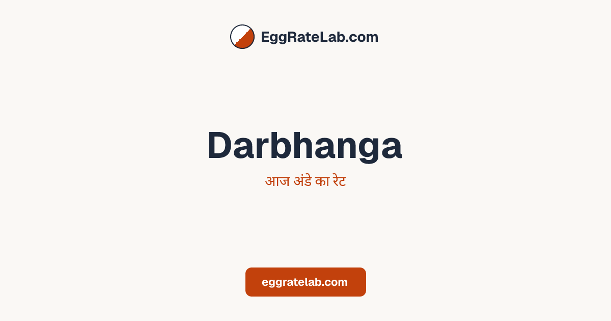 आज Darbhanga में अंडे का रेट - लाइव बाजार कीमतें और रुझान
