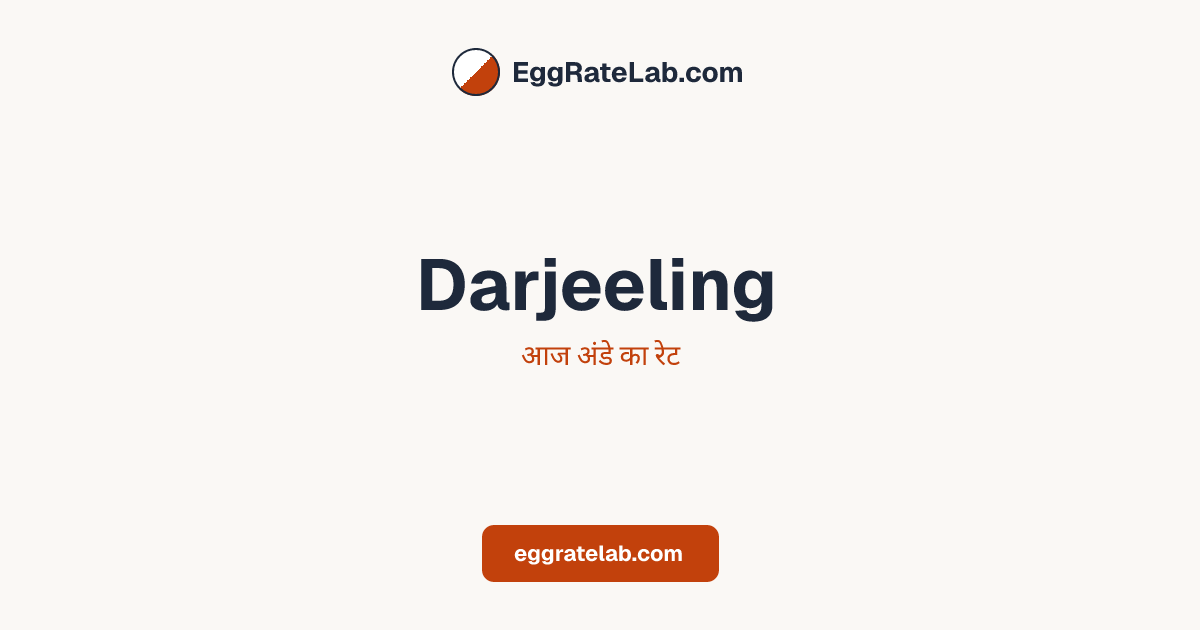 आज Darjeeling में अंडे का रेट - लाइव बाजार कीमतें और रुझान