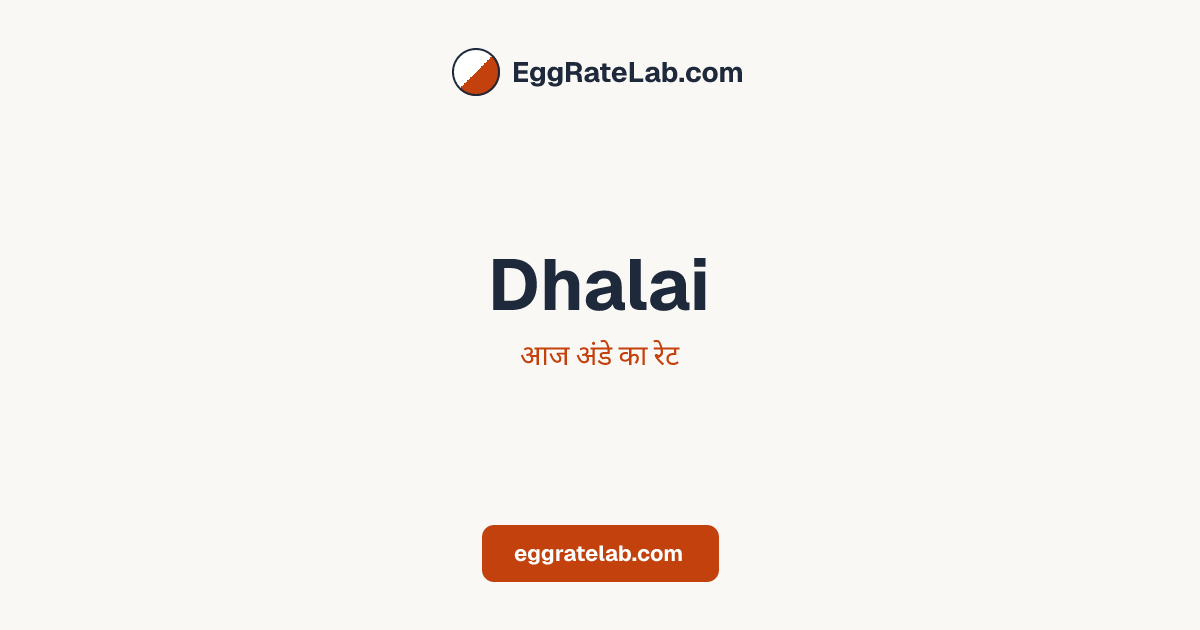 आज Dhalai में अंडे का रेट - लाइव बाजार कीमतें और रुझान