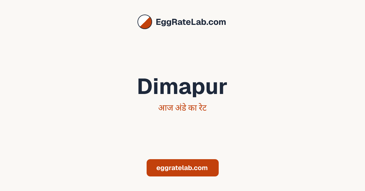 आज Dimapur में अंडे का रेट - लाइव बाजार कीमतें और रुझान