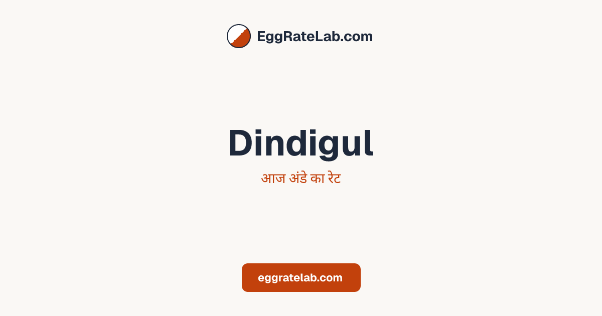 आज Dindigul में अंडे का रेट - लाइव बाजार कीमतें और रुझान
