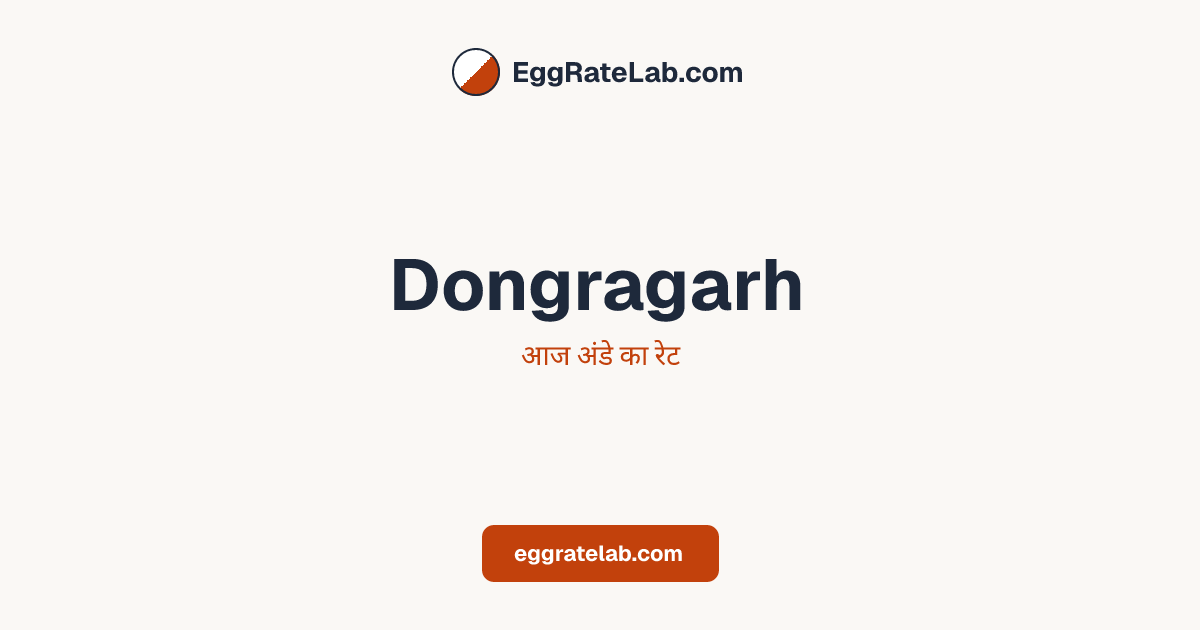 आज Dongragarh में अंडे का रेट - लाइव बाजार कीमतें और रुझान