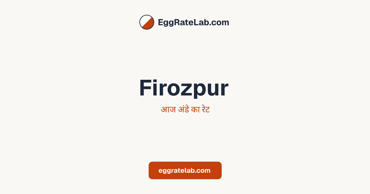 आज Firozpur में अंडे का रेट - लाइव बाजार कीमतें और रुझान