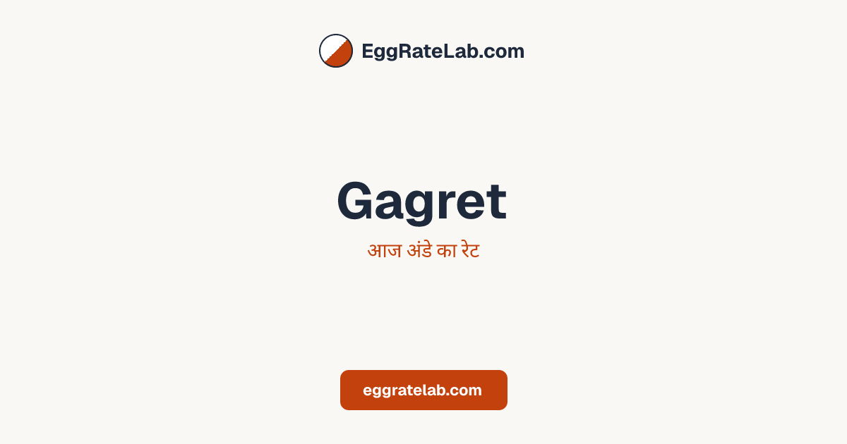 आज Gagret में अंडे का रेट - लाइव बाजार कीमतें और रुझान