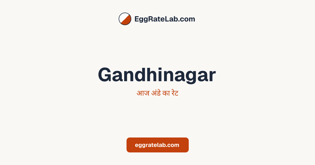 आज Gandhinagar में अंडे का रेट - लाइव बाजार कीमतें और रुझान