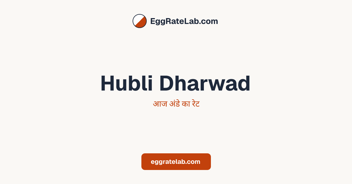 आज Hubli Dharwad में अंडे का रेट - लाइव बाजार कीमतें और रुझान