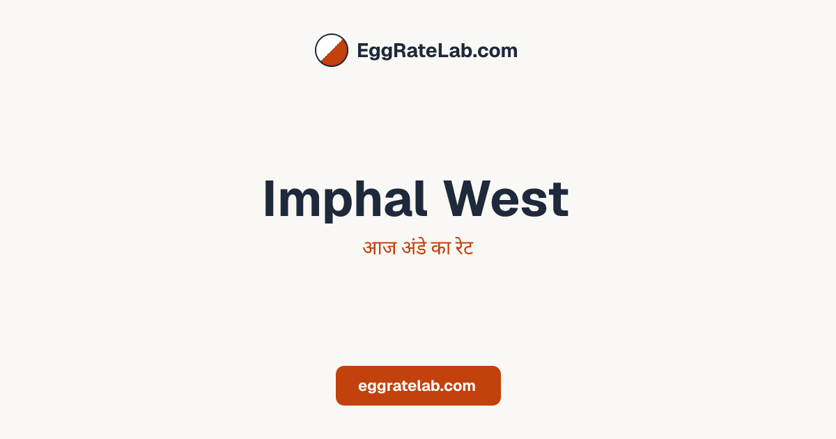 आज Imphal West में अंडे का रेट - लाइव बाजार कीमतें और रुझान