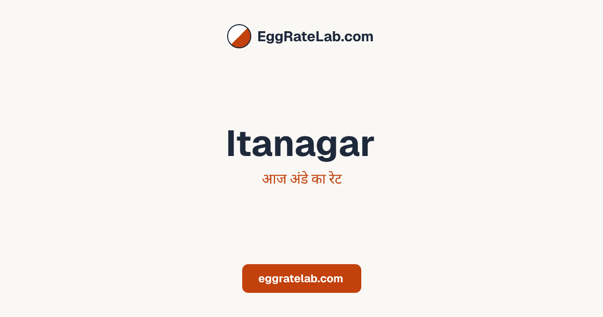 आज Itanagar में अंडे का रेट - लाइव बाजार कीमतें और रुझान