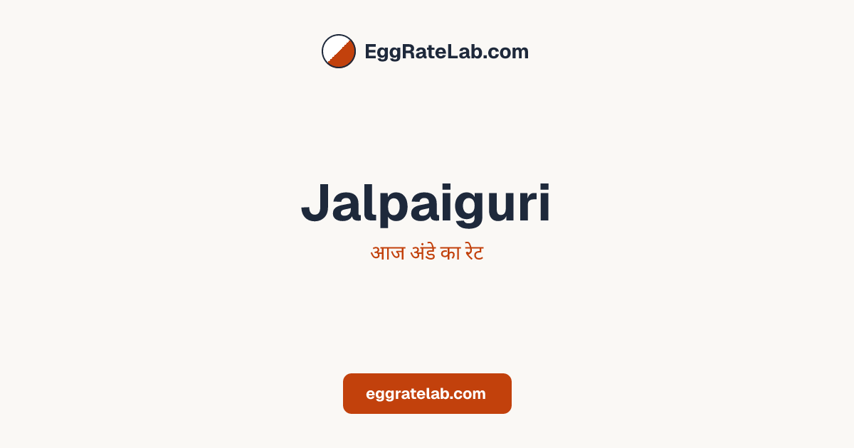 आज Jalpaiguri में अंडे का रेट - लाइव बाजार कीमतें और रुझान