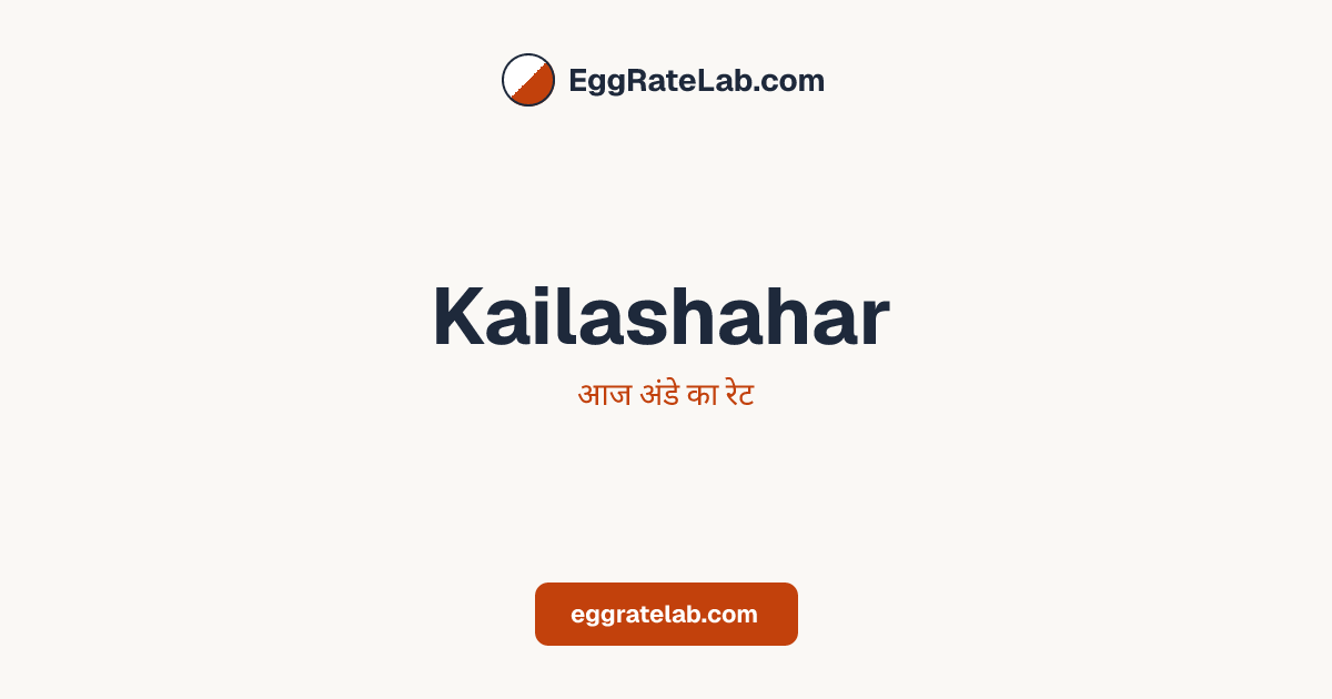 आज Kailashahar में अंडे का रेट - लाइव बाजार कीमतें और रुझान