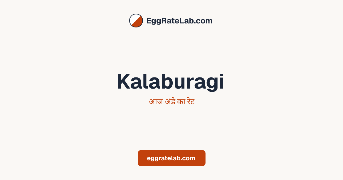 आज Kalaburagi में अंडे का रेट - लाइव बाजार कीमतें और रुझान