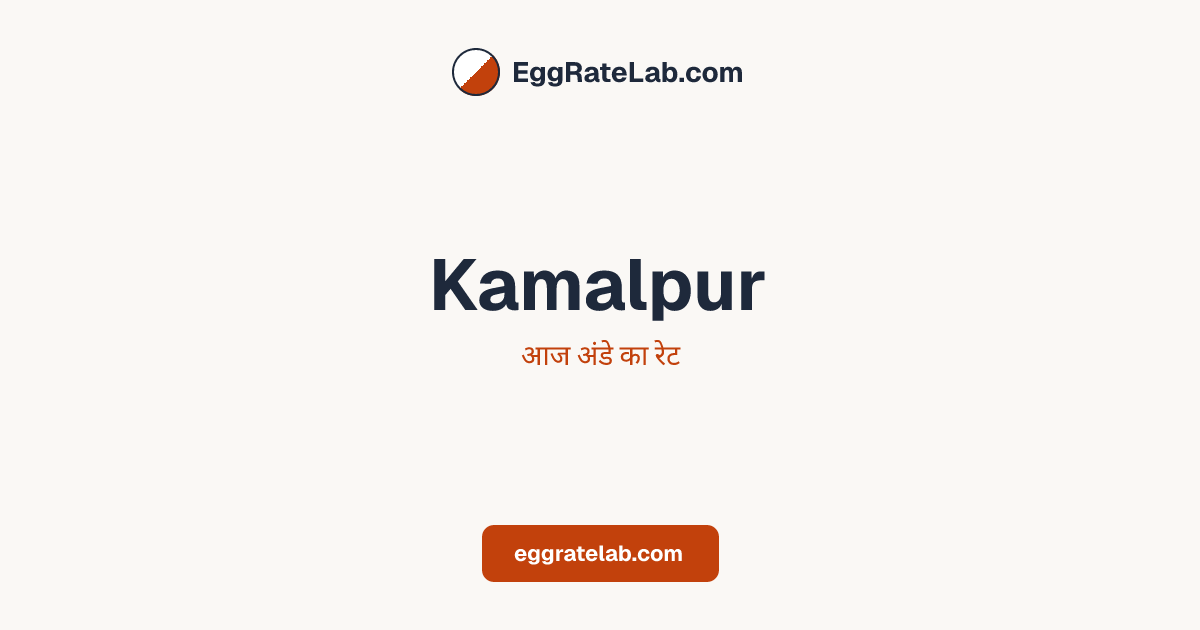 आज Kamalpur में अंडे का रेट - लाइव बाजार कीमतें और रुझान