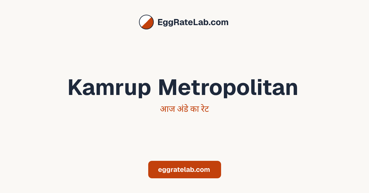 आज Kamrup Metropolitan में अंडे का रेट - लाइव बाजार कीमतें और रुझान