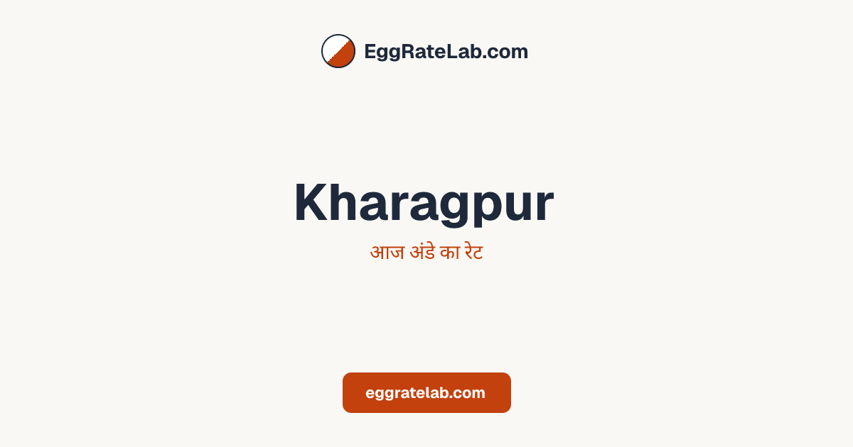 आज Kharagpur में अंडे का रेट - लाइव बाजार कीमतें और रुझान