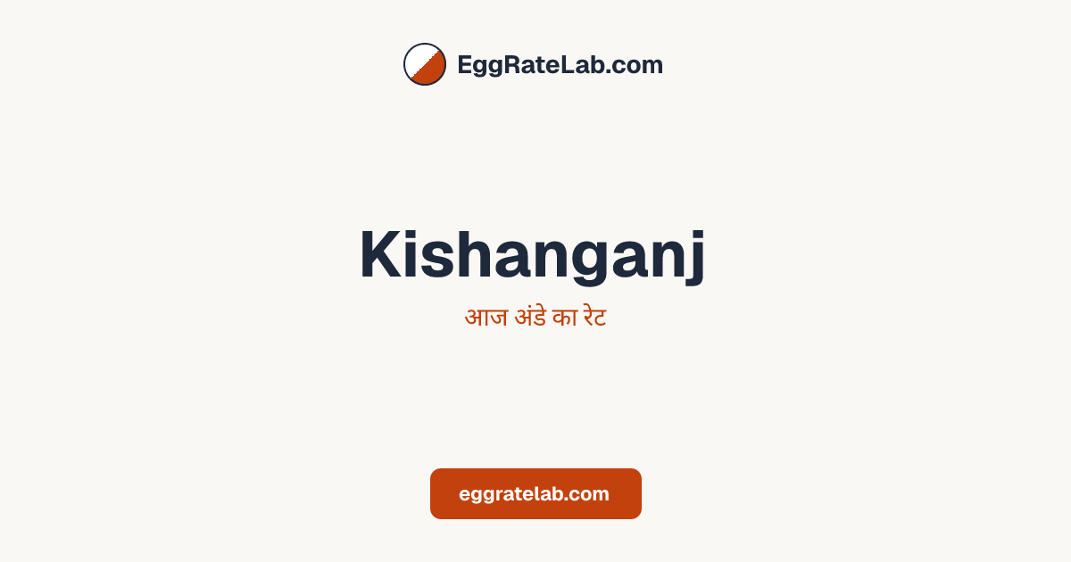 आज Kishanganj में अंडे का रेट - लाइव बाजार कीमतें और रुझान