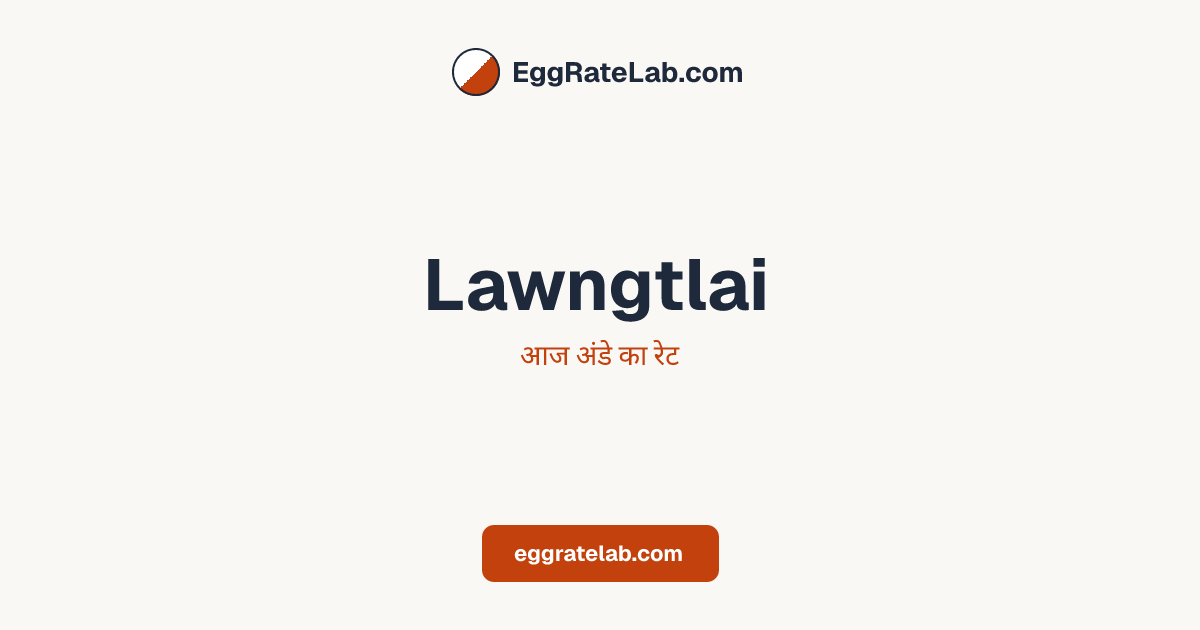 आज Lawngtlai में अंडे का रेट - लाइव बाजार कीमतें और रुझान