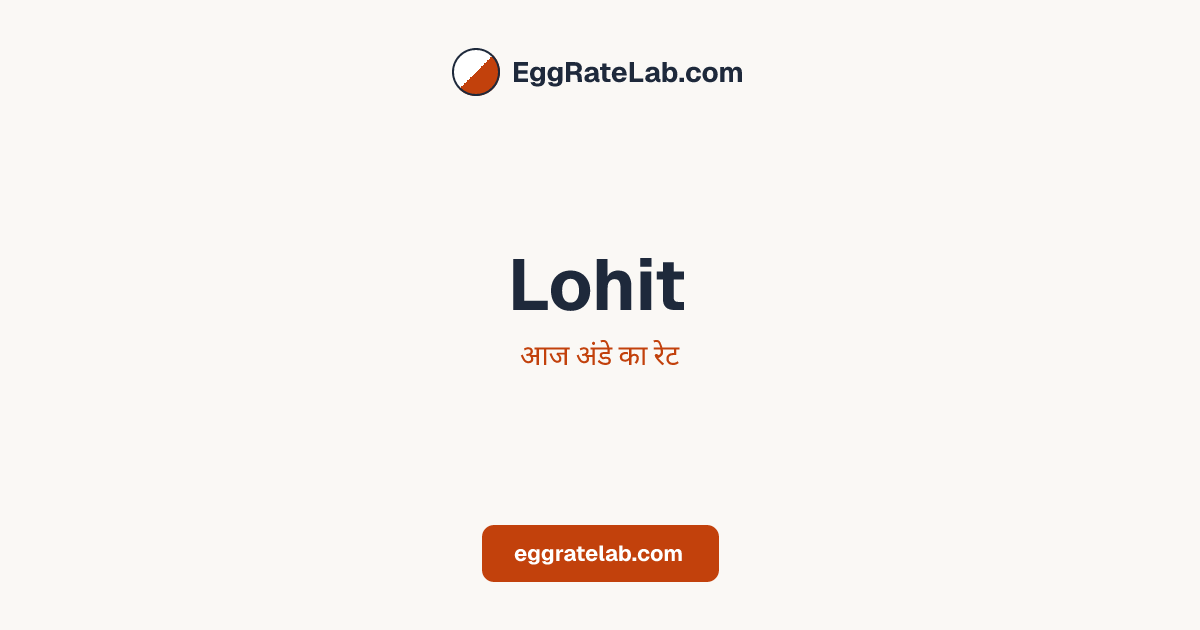 आज Lohit में अंडे का रेट - लाइव बाजार कीमतें और रुझान