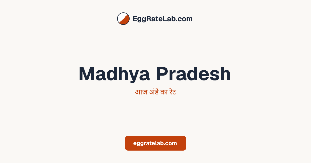 आज Madhya Pradesh में अंडे का रेट - लाइव बाजार कीमतें और रुझान