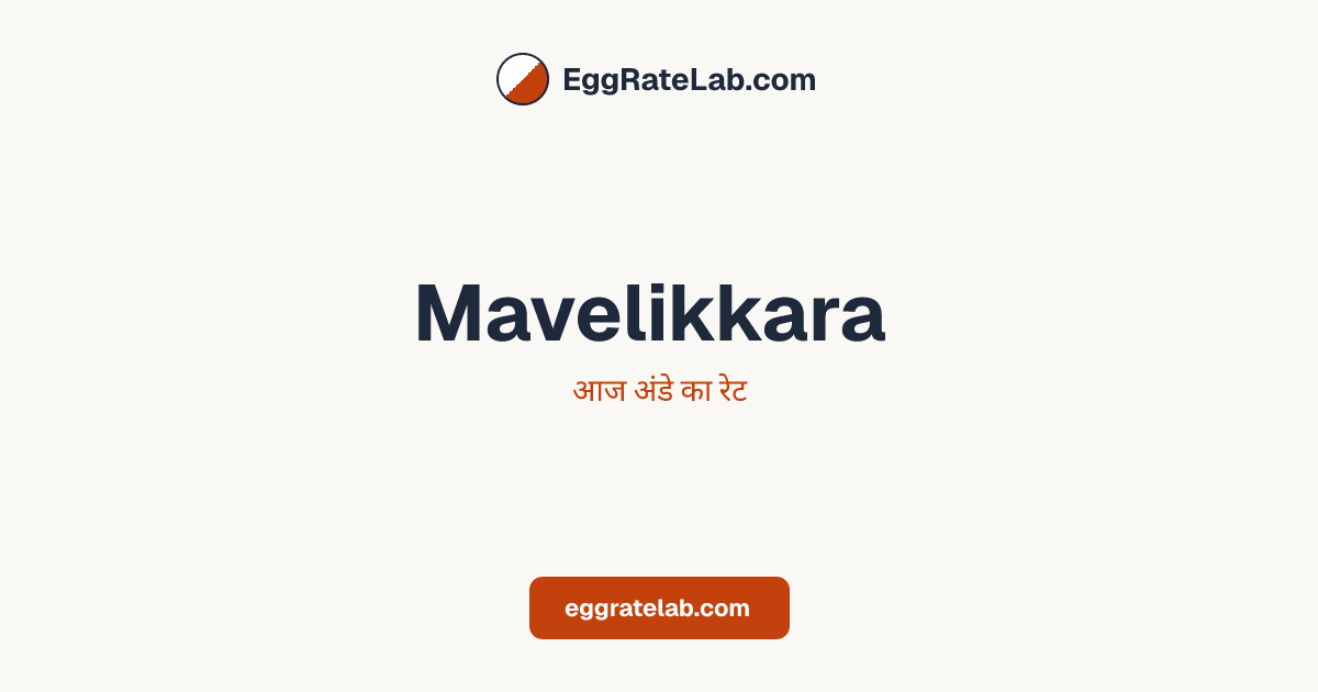 आज Mavelikkara में अंडे का रेट - लाइव बाजार कीमतें और रुझान