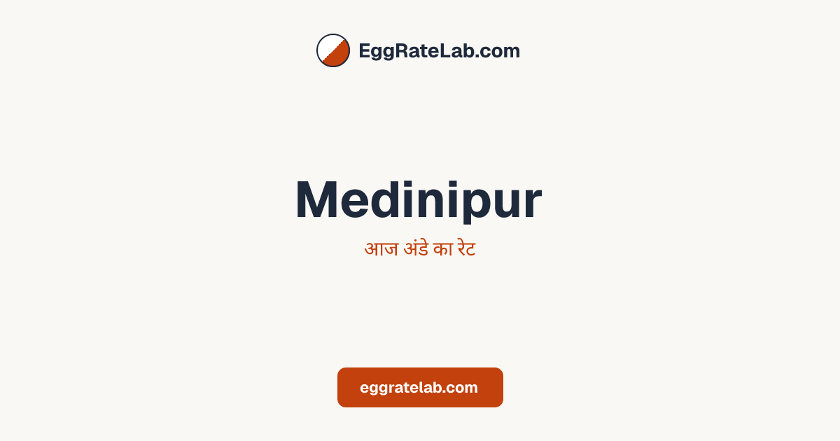 आज Medinipur में अंडे का रेट - लाइव बाजार कीमतें और रुझान