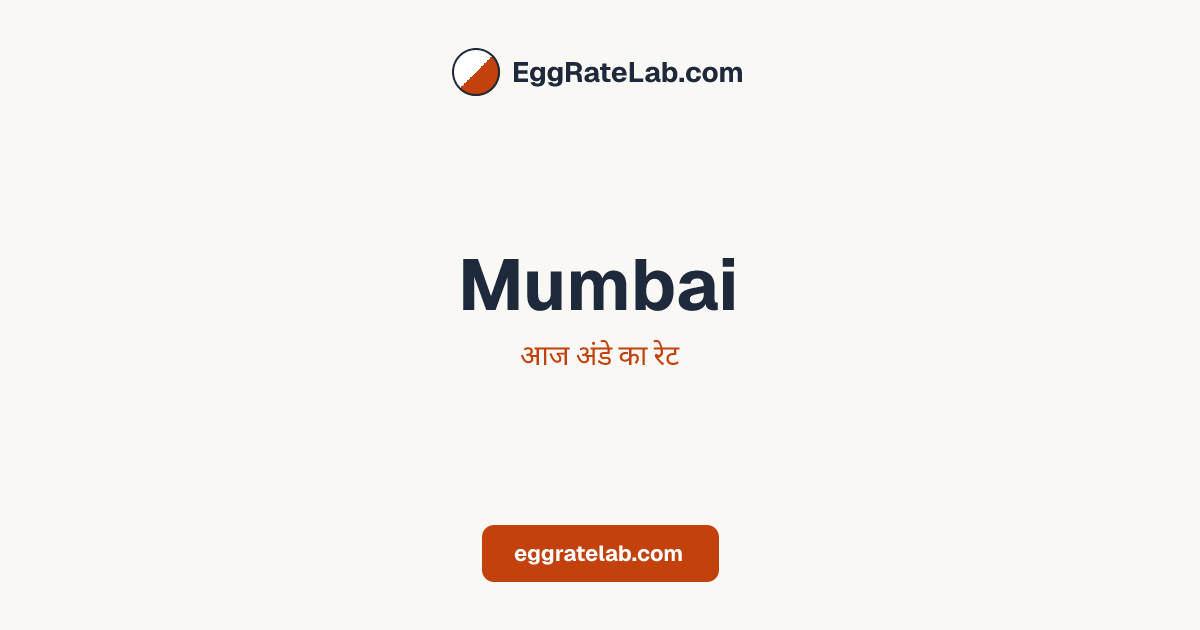 आज Mumbai में अंडे का रेट - लाइव बाजार कीमतें और रुझान