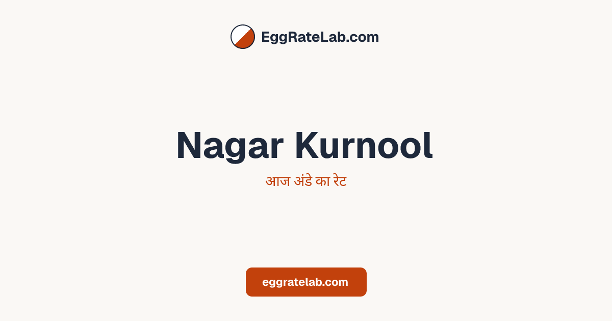 आज Nagar Kurnool में अंडे का रेट - लाइव बाजार कीमतें और रुझान