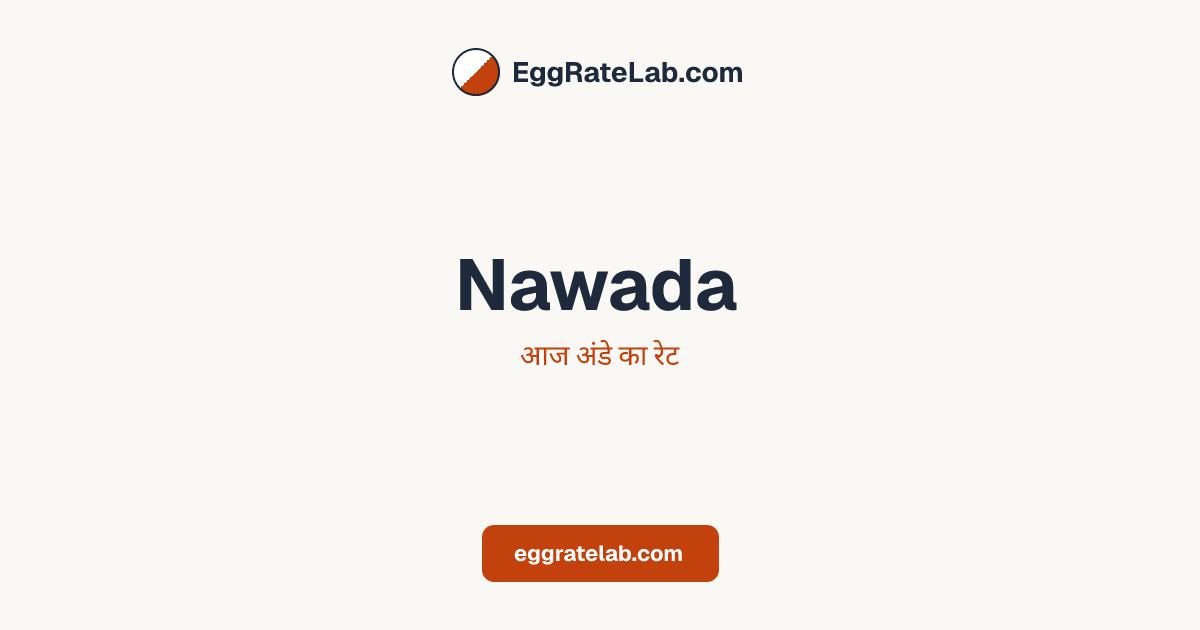 आज Nawada में अंडे का रेट - लाइव बाजार कीमतें और रुझान