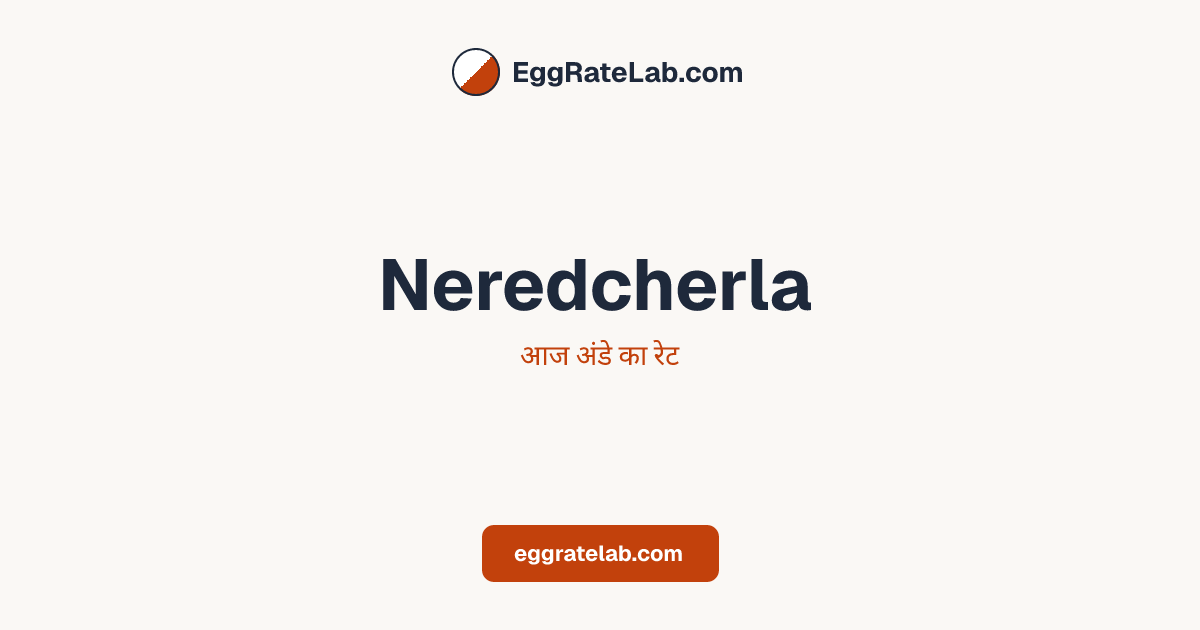 आज Neredcherla में अंडे का रेट - लाइव बाजार कीमतें और रुझान