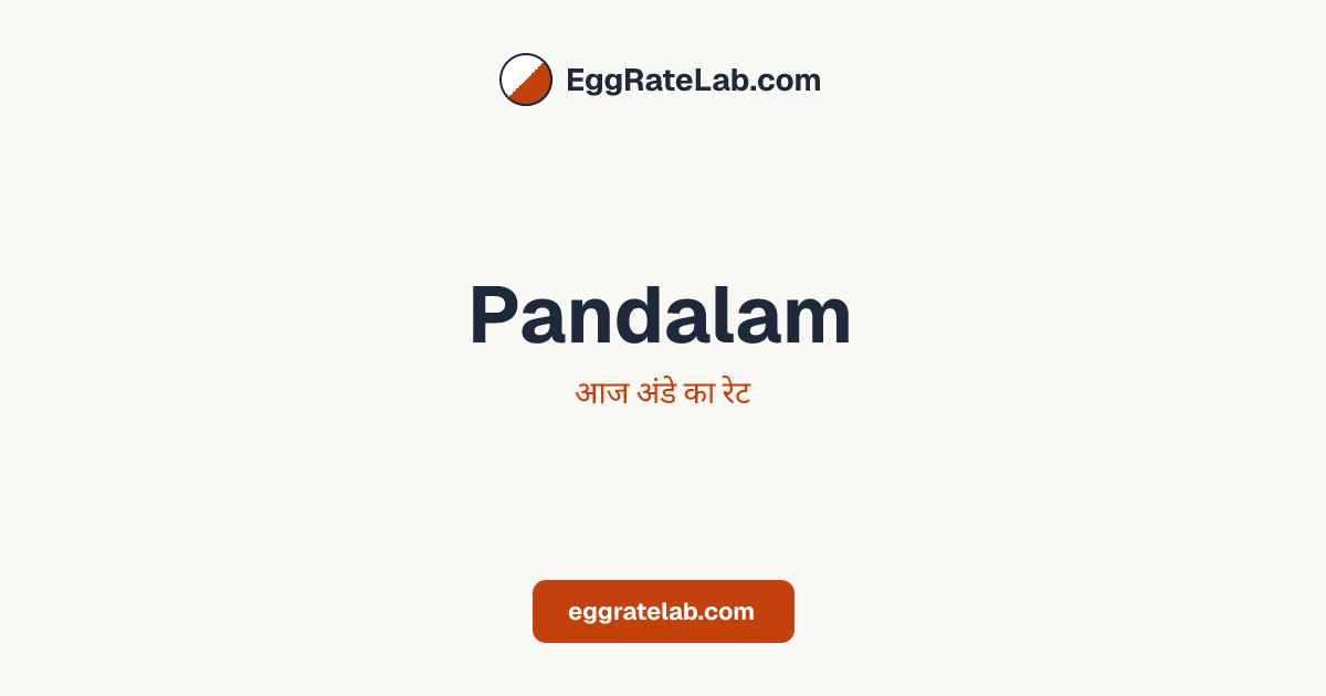 आज Pandalam में अंडे का रेट - लाइव बाजार कीमतें और रुझान