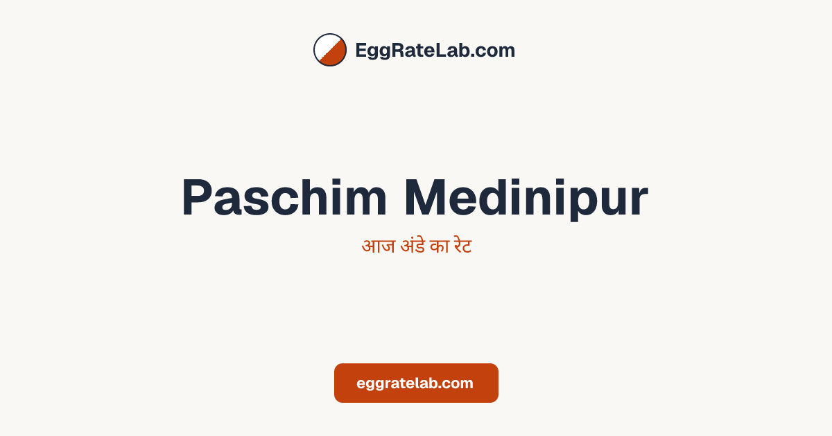 आज Paschim Medinipur में अंडे का रेट - लाइव बाजार कीमतें और रुझान