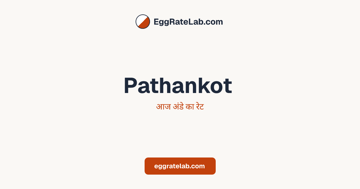 आज Pathankot में अंडे का रेट - लाइव बाजार कीमतें और रुझान