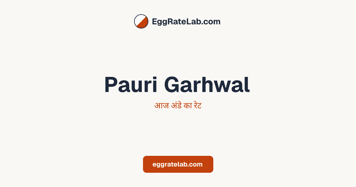 आज Pauri Garhwal में अंडे का रेट - लाइव बाजार कीमतें और रुझान