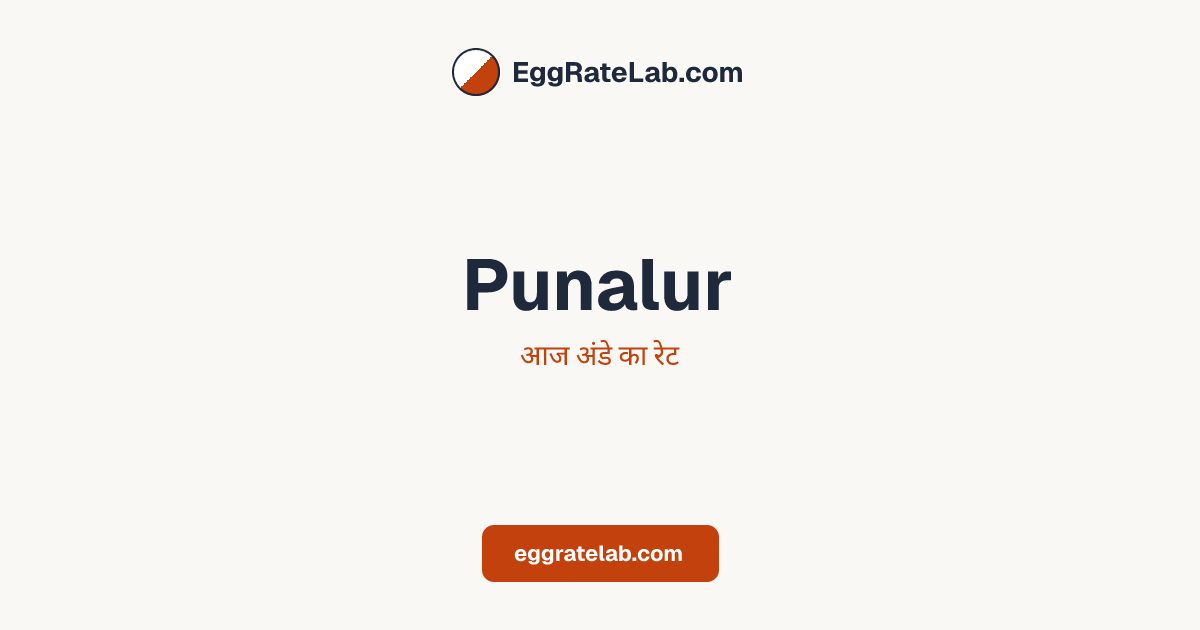 आज Punalur में अंडे का रेट - लाइव बाजार कीमतें और रुझान
